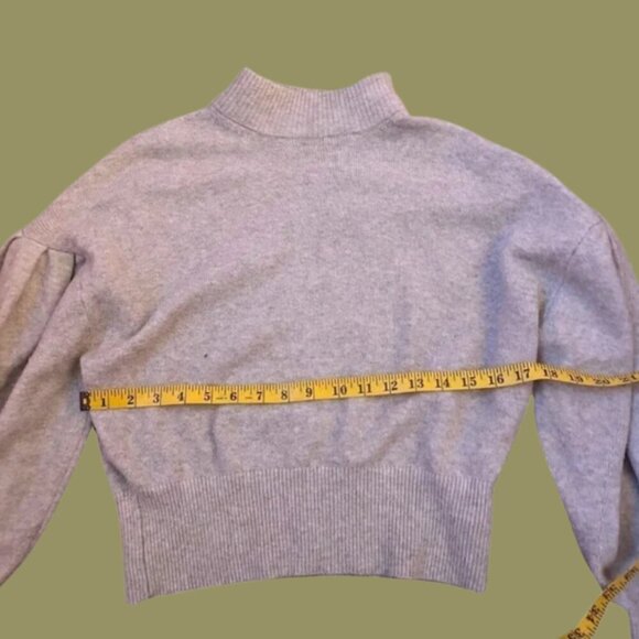 Buffalo David Bitton Taupe Turtleneck with Balloon Sleeves • XS - Picture 5 of 8